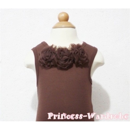 Brown Baby Pettitop & Brown Rosettes NT76 