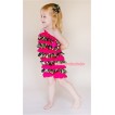 Camouflage Hot Pink Layer Chiffon Romper with Hot Pink Bow LR101 