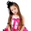 White Pettitop with Cute Hot Pink Big Bow TM111 