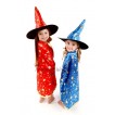 Halloween Witch Blue Star Cape Hat Party Costume C86 