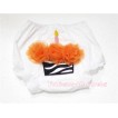 White Bloomer & Orange Zebra Cupcake BD02 