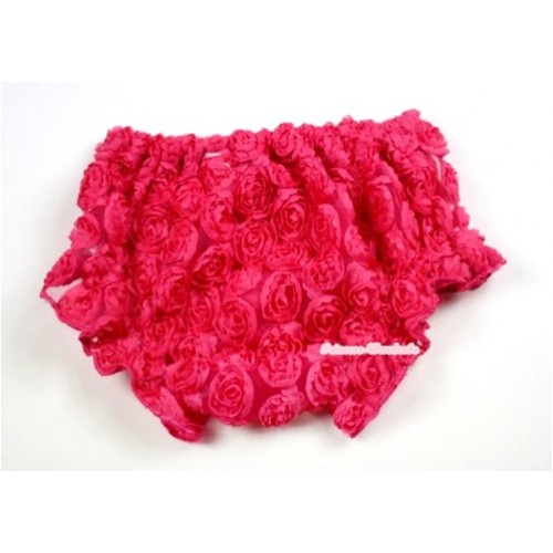 Hot Pink Romantic Rose Panties Bloomers BR40 