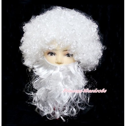 Xmas Party Santa Claus Wig & Beard 2PC Set Costume H755 