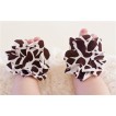 Animal Print Baby Toddler Barefoot Blooms Ring Sandals S415 