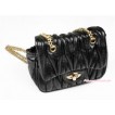 Gold Chain Black Luxury Quilt Shoulder Bag CB138 