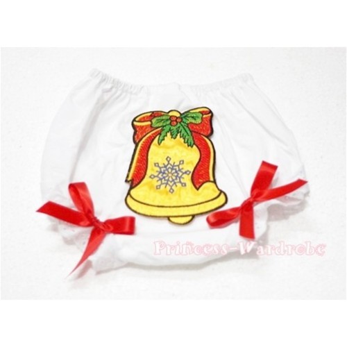 White Bloomers & Christmas Bell Print BC100 