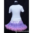 Light Purple Light Pink Pettiskirt With White Birthday Cake Tank Top with Light Bright Pink Rosettes T43 