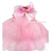 Elegant Light Pink Girl Wedding Bridal Bead Corsage Headband Veil Mask Costume C207 