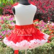 White Tank Tops with Red Rosettes & Red White Pettiskirt M21 
