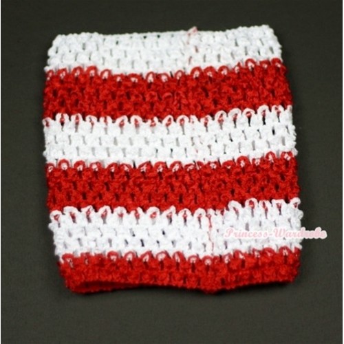 Red White Striped Crochet Tube Top CT253 