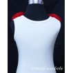 White Tank Tops with Red White Rosettes T17 
