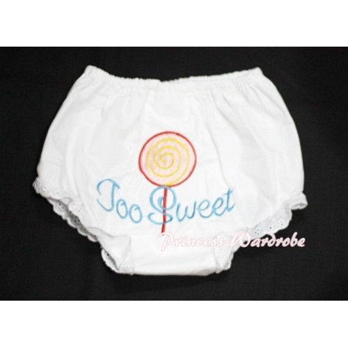 Too Sweet Lollipop Printed White Panties Bloomers BL01 