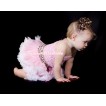 Light Pink Crochet Tube Top with Pink White Leopard Waist Baby Pettiskirt CT65 