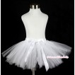 Pure White Ballet Tutu with White Bow B138 