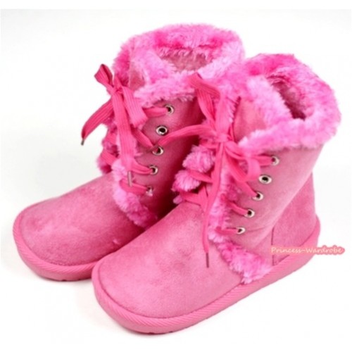 Hot Pink Mid Calf Warm Children Boot SB28 