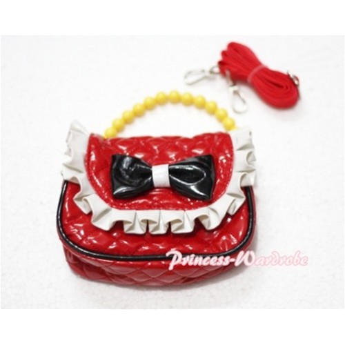 Black Bow Red Little Cute Handbag Petti Bag Purse CB04 
