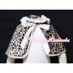 Wild Leopard Reversible Shawl Coat with White Ribbon SH10 