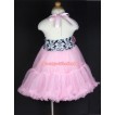 Light Pink Damask with ONE-PIECE Petti Dress with Light Pink Satin Bow LP13 