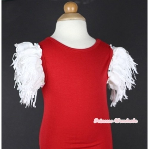 Red Tank Top with White Wing T617 