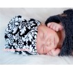 Baby Jumpsuit Cap with Damask Print TH211 