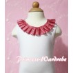 White Tank Tops with Spakle Red Chiffon Lacing and One Rose TB142 