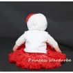 White Baby Pettitop & Red Rosettes with Red Baby Pettiskirt NG01 