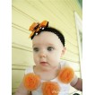 White Baby Pettitop & Orange Rosettes with Black Baby Pettiskirt NG64 