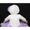 White Baby Pettitop with Light Purple Rosettes NT03 