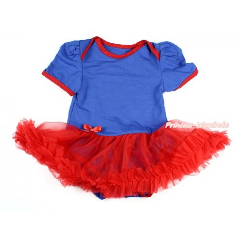 Royal Blue Baby Bodysuit Jumpsuit Red Pettiskirt JS2791 