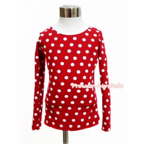 Plain Style Minnie Dots Long Sleeve Top TO341 
