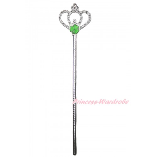 St Patrick's Day Clover Heart Crown Wand H983