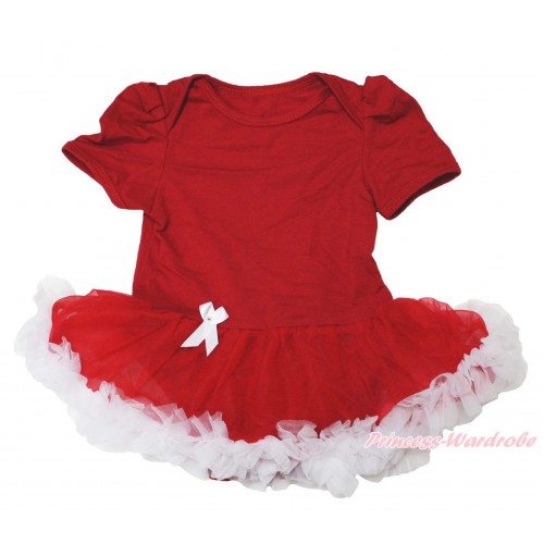 Red Baby Jumpsuit Red White Pettiskirt JS001 