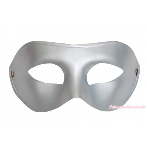 Mardi Gras Silver Grey Halloween Costume Face Eyes Mask C435