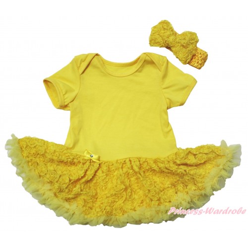 Yellow Baby Bodysuit Yellow Rose Pettiskirt JS5521