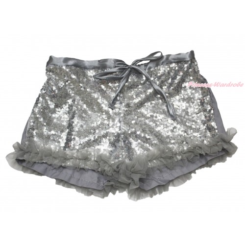 Grey Sparkle Bling Sequins Pettishort PS017