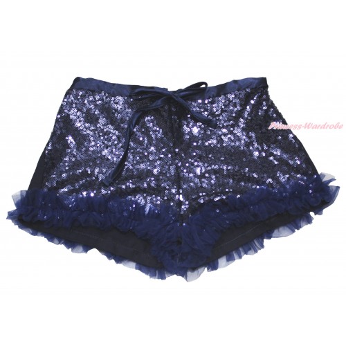 Navy Blue Sparkle Bling Sequins Pettishort PS018