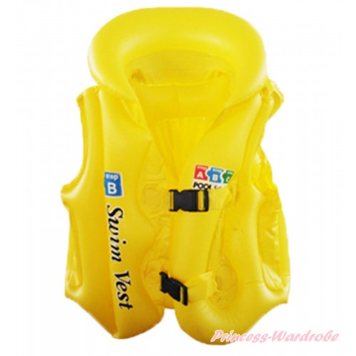 Yellow Inflatable Life Jackets Water Sports Swim Vest SW89