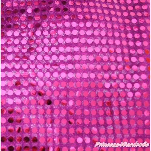 1 Yard Hot Pink Bling Sparkle Sequins Fabrics HG152