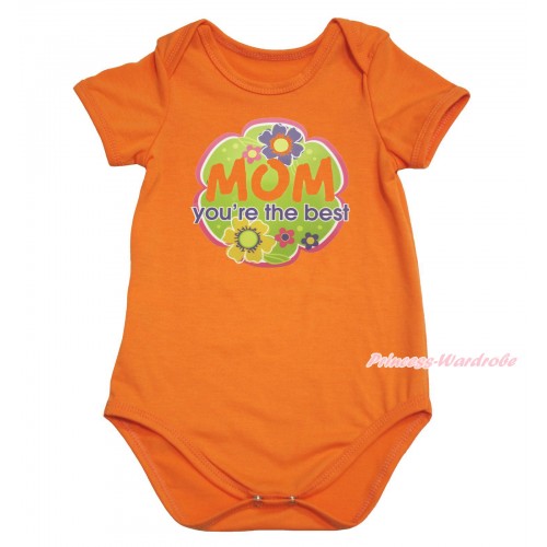 Mother's Day Orange Baby Jumpsuit & MOM You're The Best Painting TH608