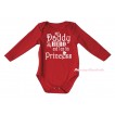 Father's Day Red Baby Jumpsuit & My Daddy Is My Hero And I Am His Princess Painting TH674
