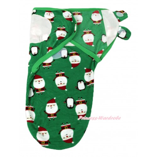 Santa Green Baby Swaddling Wrap Blanket BI62