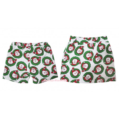 Xmas Santa Claus Cotton Short Panties & Skirt 2 Piece Set PS028