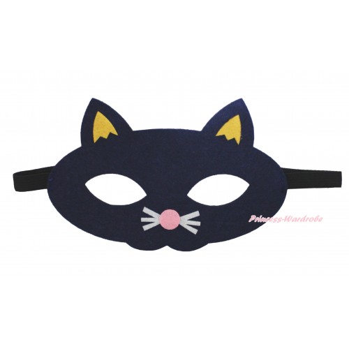 Black Cat Costume Face Eyes Mask C447