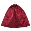 Frozen Princess Anna Raspberry Wine Red Girl Satin Shawl Coat SH68