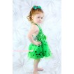 Kelly Green Halter Sparkle Sequins Dress up Dance Party Dress LP41