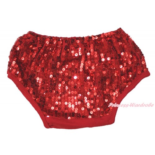 Hot Red Sparkle Sequins Panties Bloomers B103