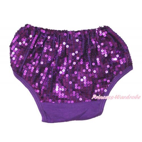 Dark Purple Sparkle Sequins Panties Bloomers B108