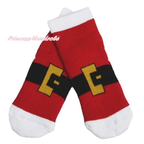 Xmas Santa Claus Belt Socks H319