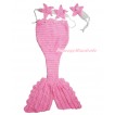 Light Pink Starfish Mermaid Photo Prop Crochet Newborn Baby Custome C295