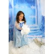 Frozen Elsa White Light Blue Dress Dress Up Party Costume C275